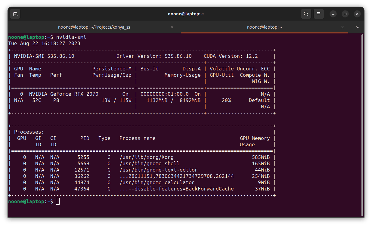 nvidia-smi